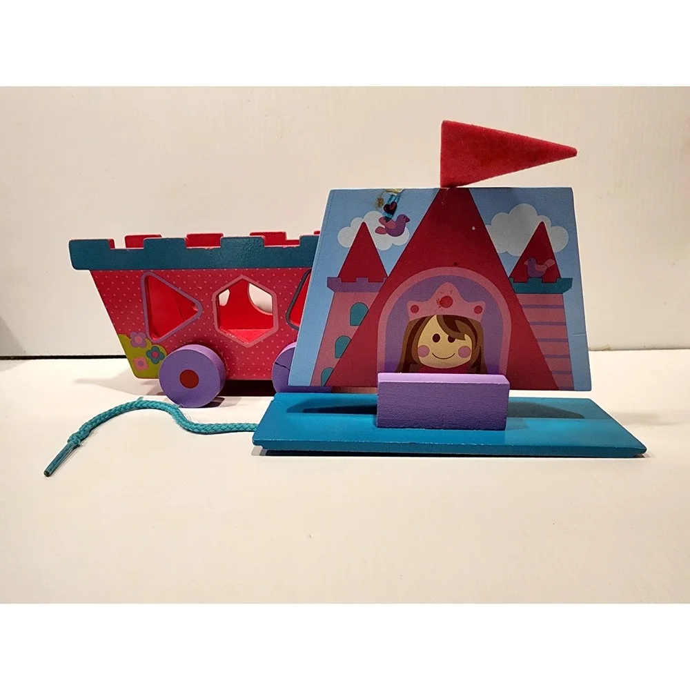 Stephen Joseph Shape Sorter Wooden Boat with Pull String.  Boat Only - No Shapes